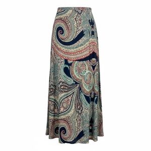 Gilli Multicolor Paisley A-Line Skirt